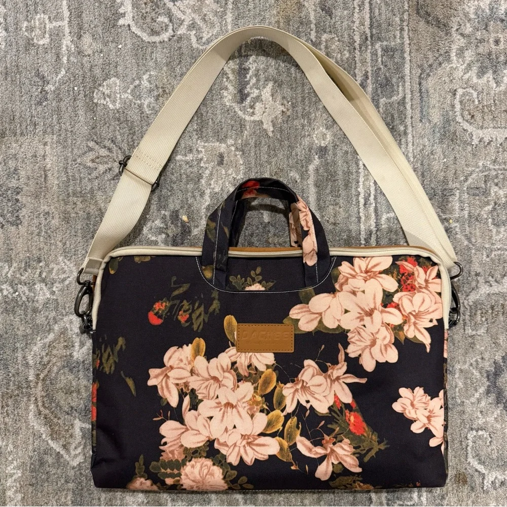 Boutique Brand Floral Black and Cream Women's Laptop Bag